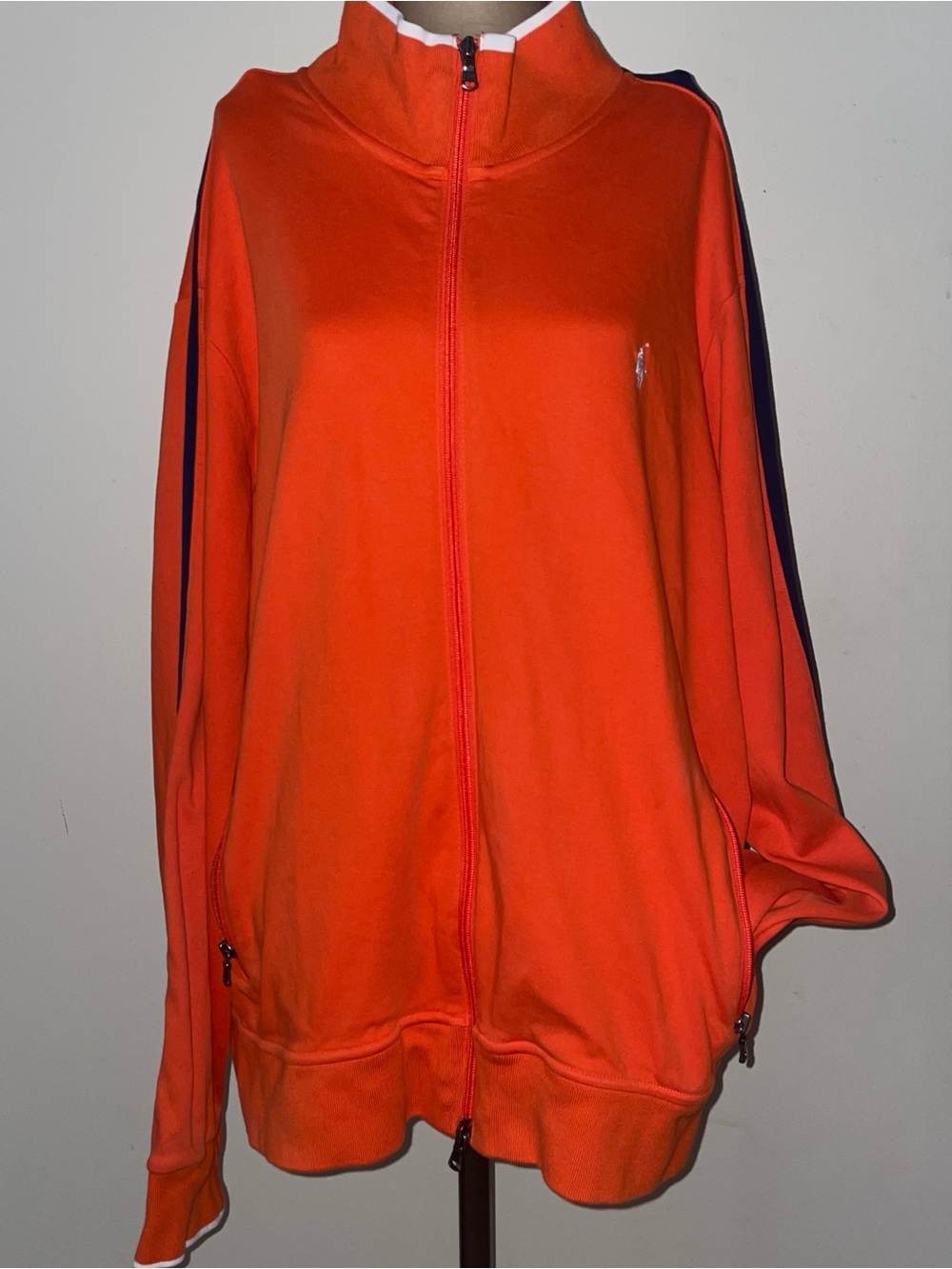 Polo by Ralph Lauren Orange Performance Zippered Jacket-pockets